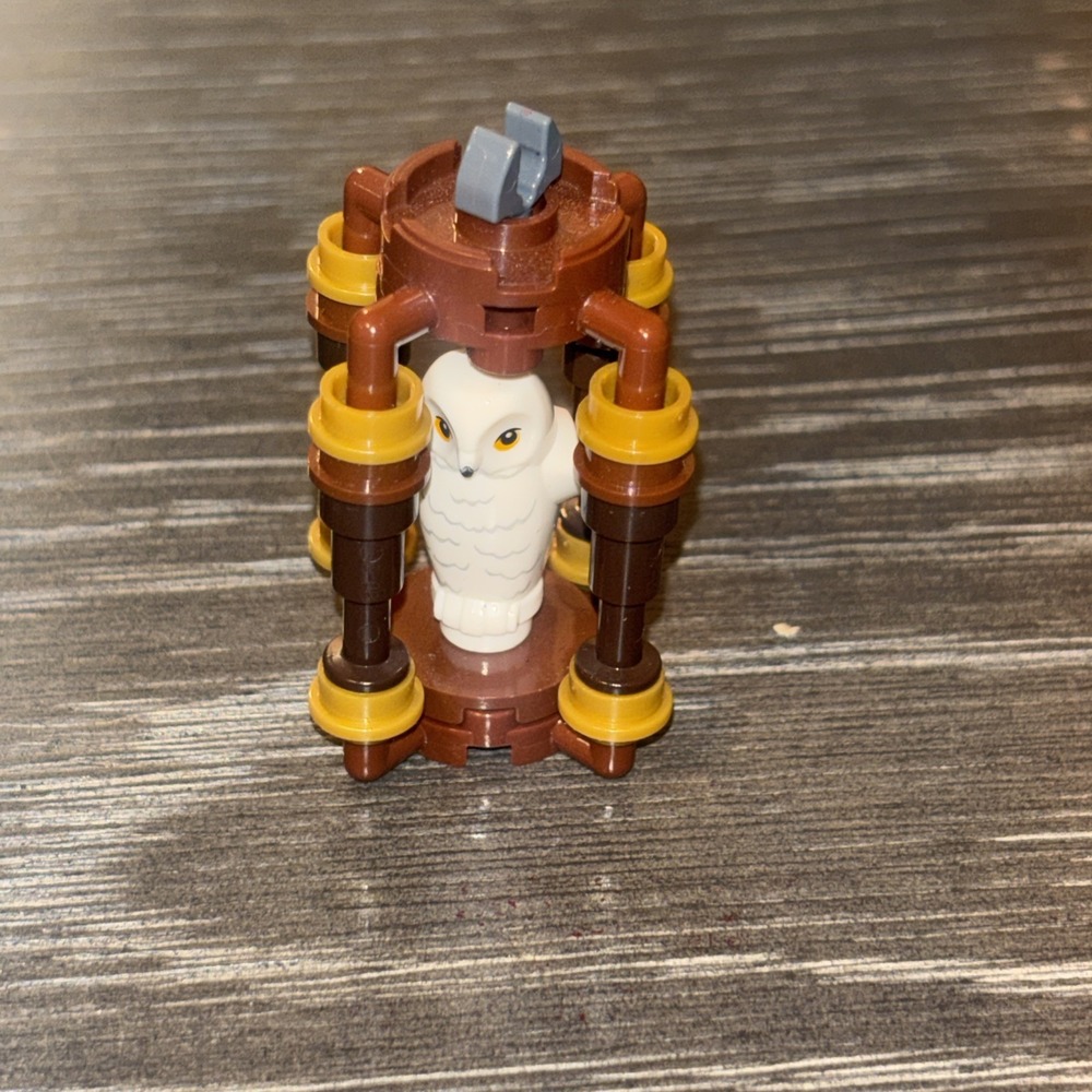 LEGO Minifigure White Owl Hedwig Harry Potter In Cage